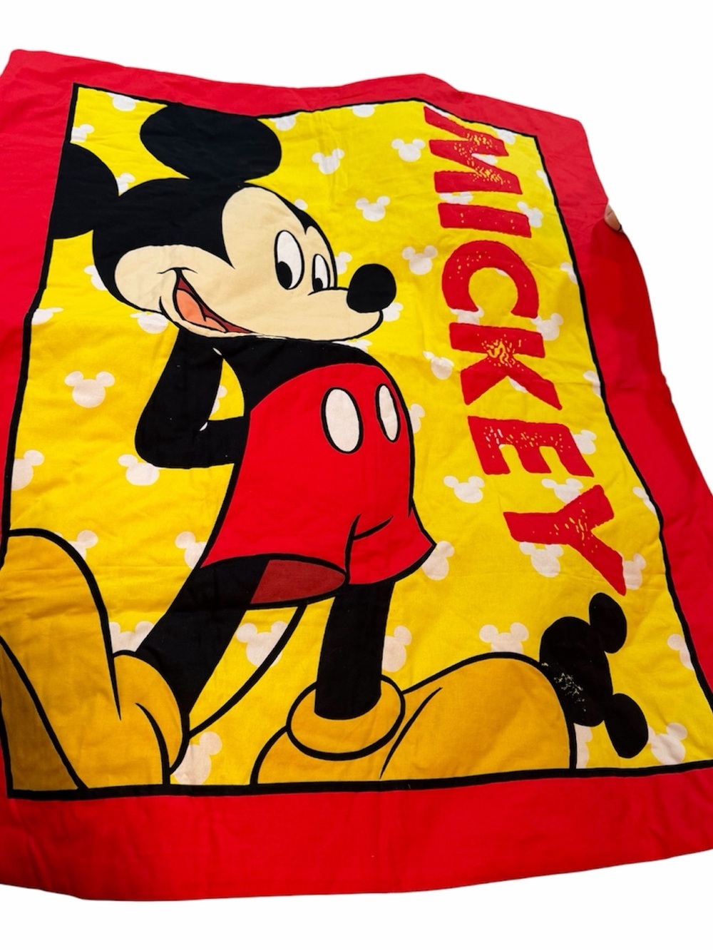Disney Mickey Mouse Red Yellow Black Graphic Throw Blanket